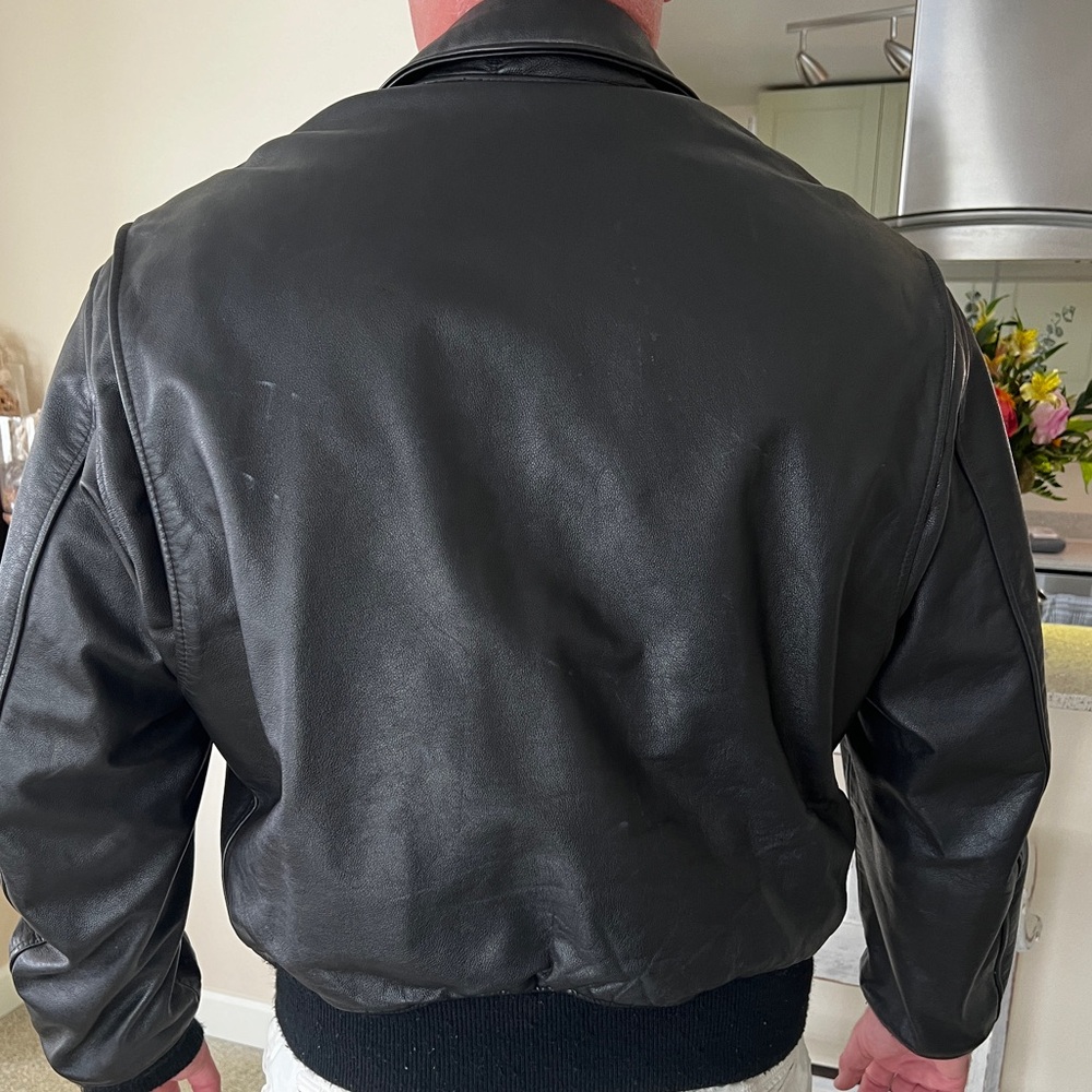 Leather Aviation Bomber Jacket
